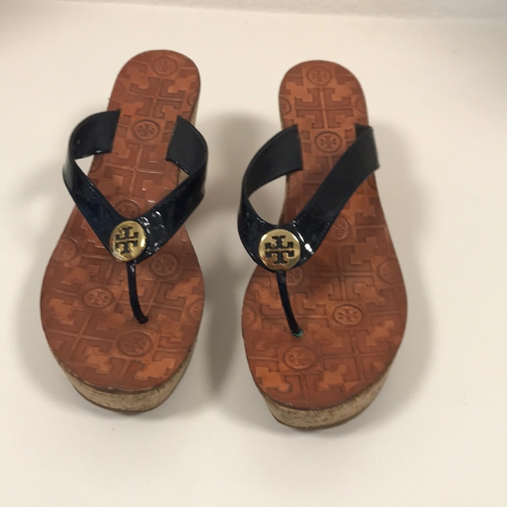 Tory Burch wedge sandals.  Size 9